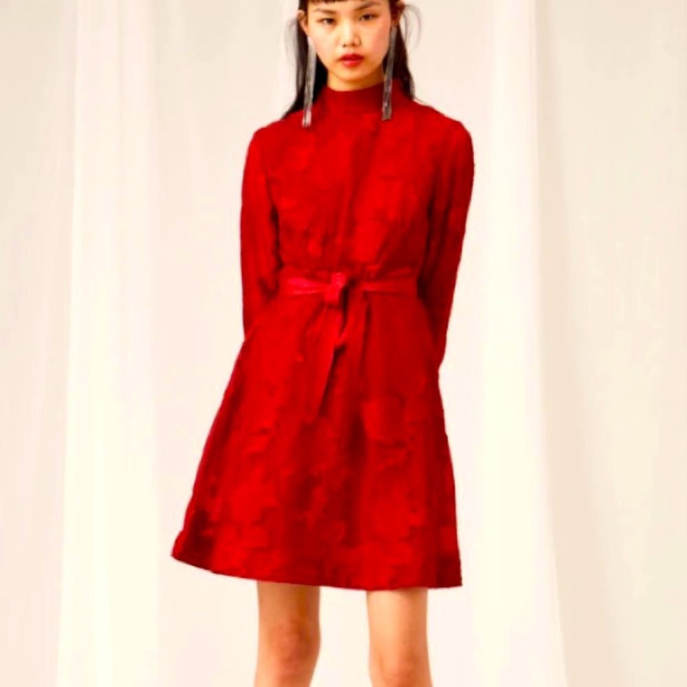 Keepsake The Label Red Rose Long Sleeve Dress Size S